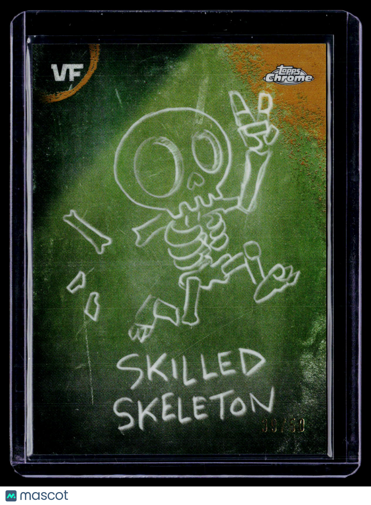 2026 Topps Chrome VeeFriends Skilled Skeleton Chalkboard Gold Refractor 39/50