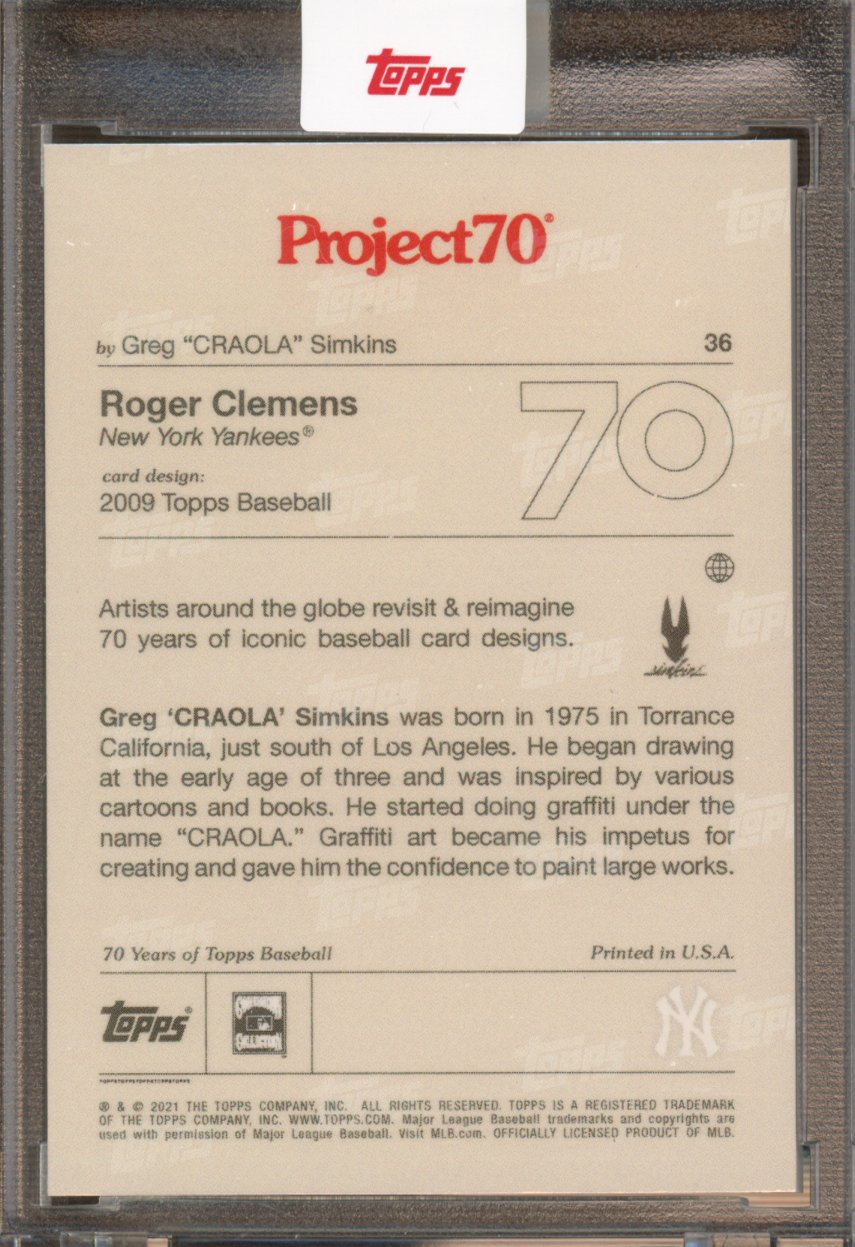 2021 Topps Project 70 Roger Clemens Greg Simkins 36
