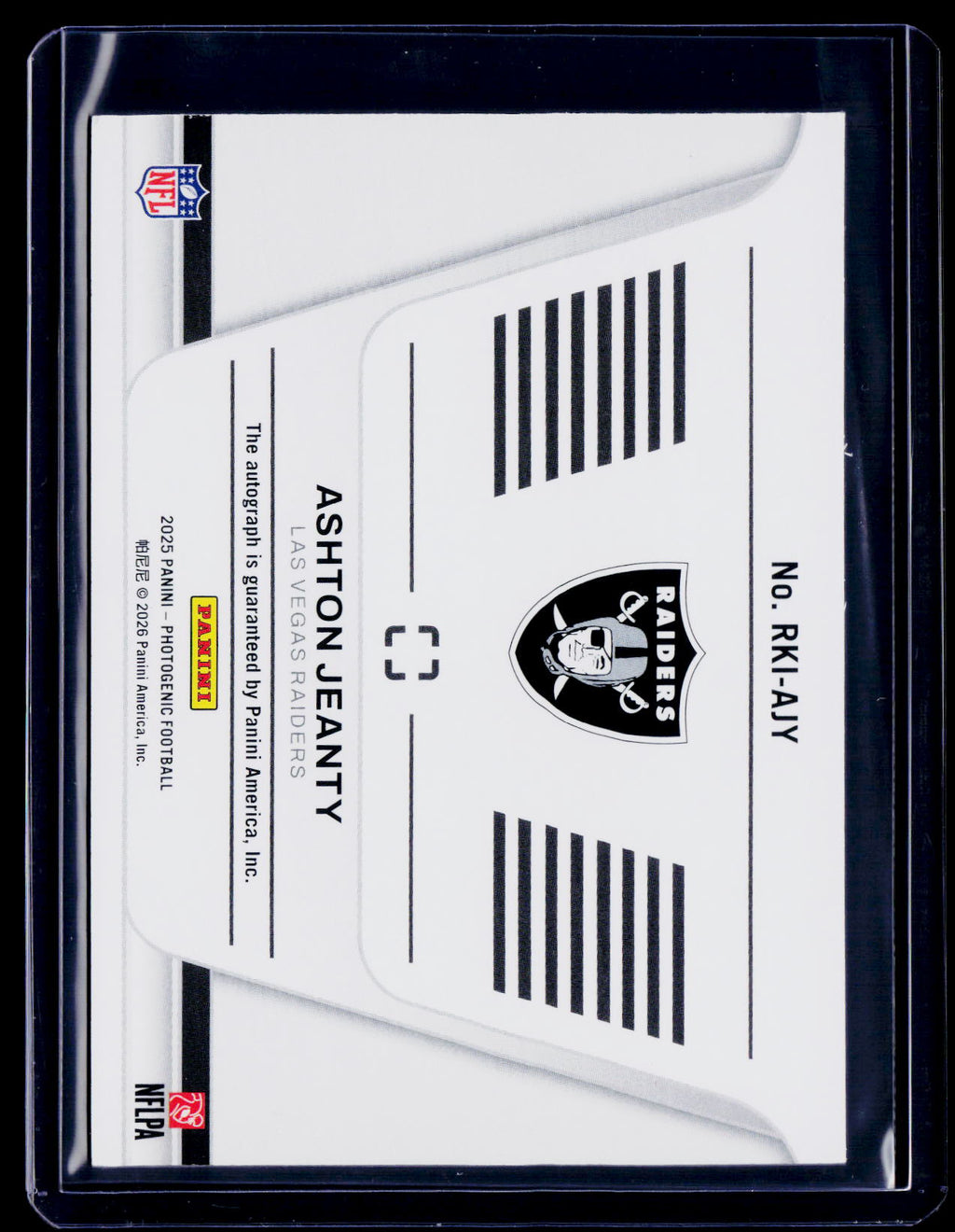 2025 Photogenic Ashton Jeanty Rookie Introduction Auto RC