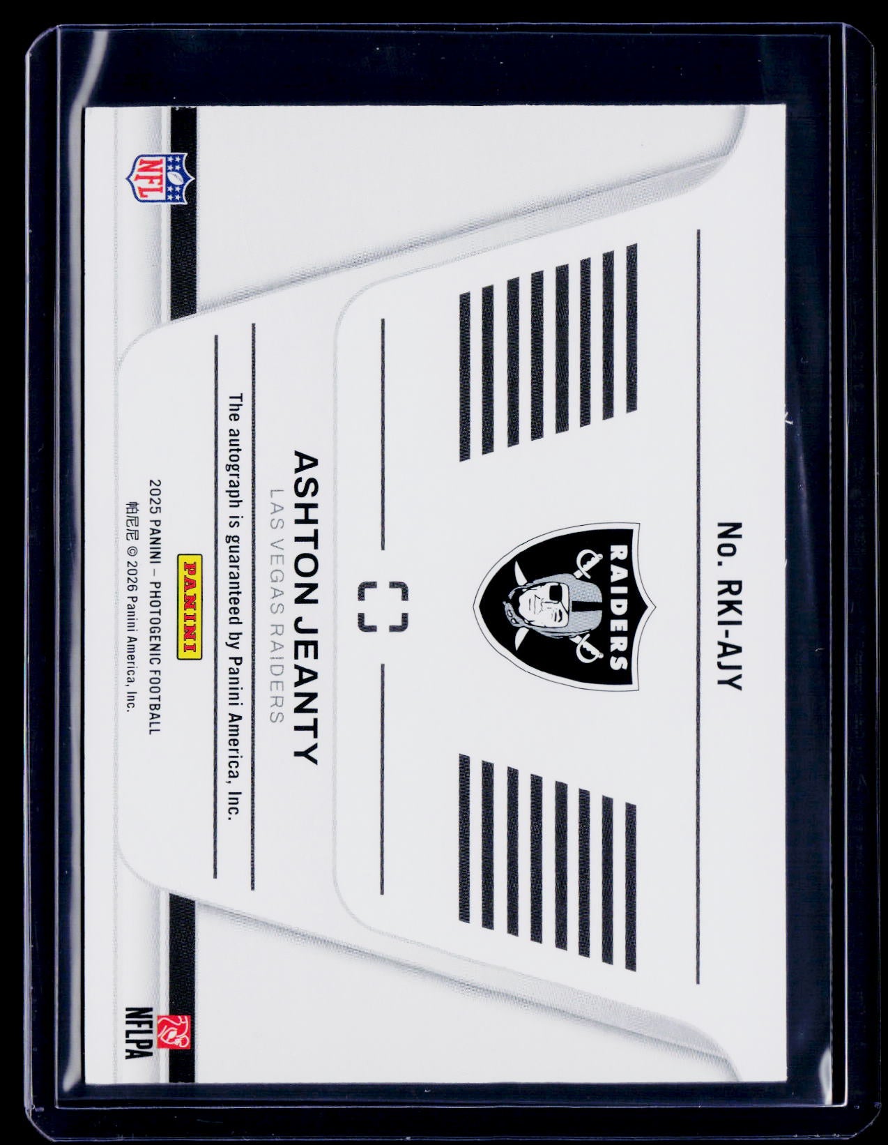 2025 Photogenic Ashton Jeanty Rookie Introduction Auto RC