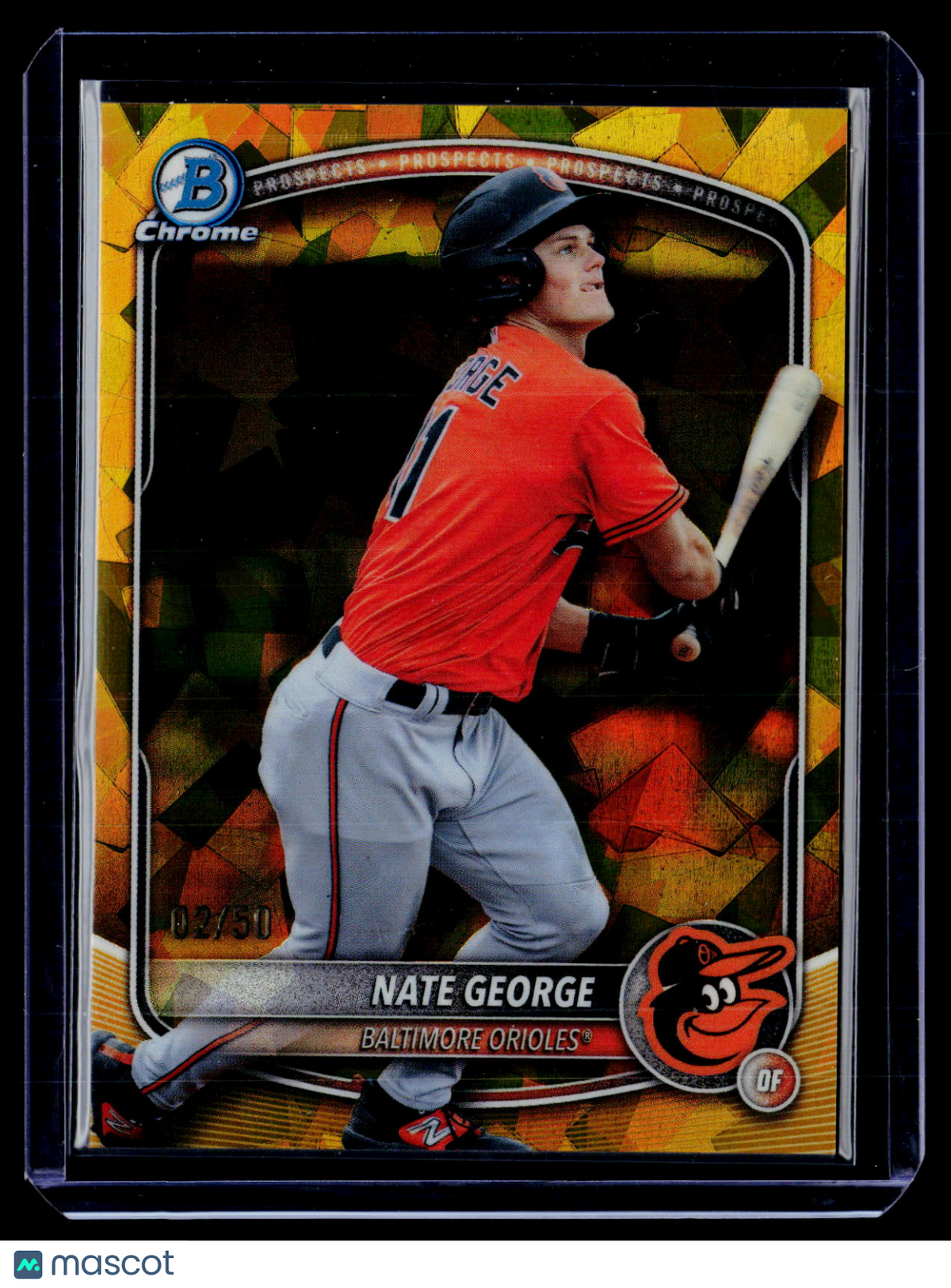 2025 Bowman Draft Sapphire Nate George Gold 2/50
