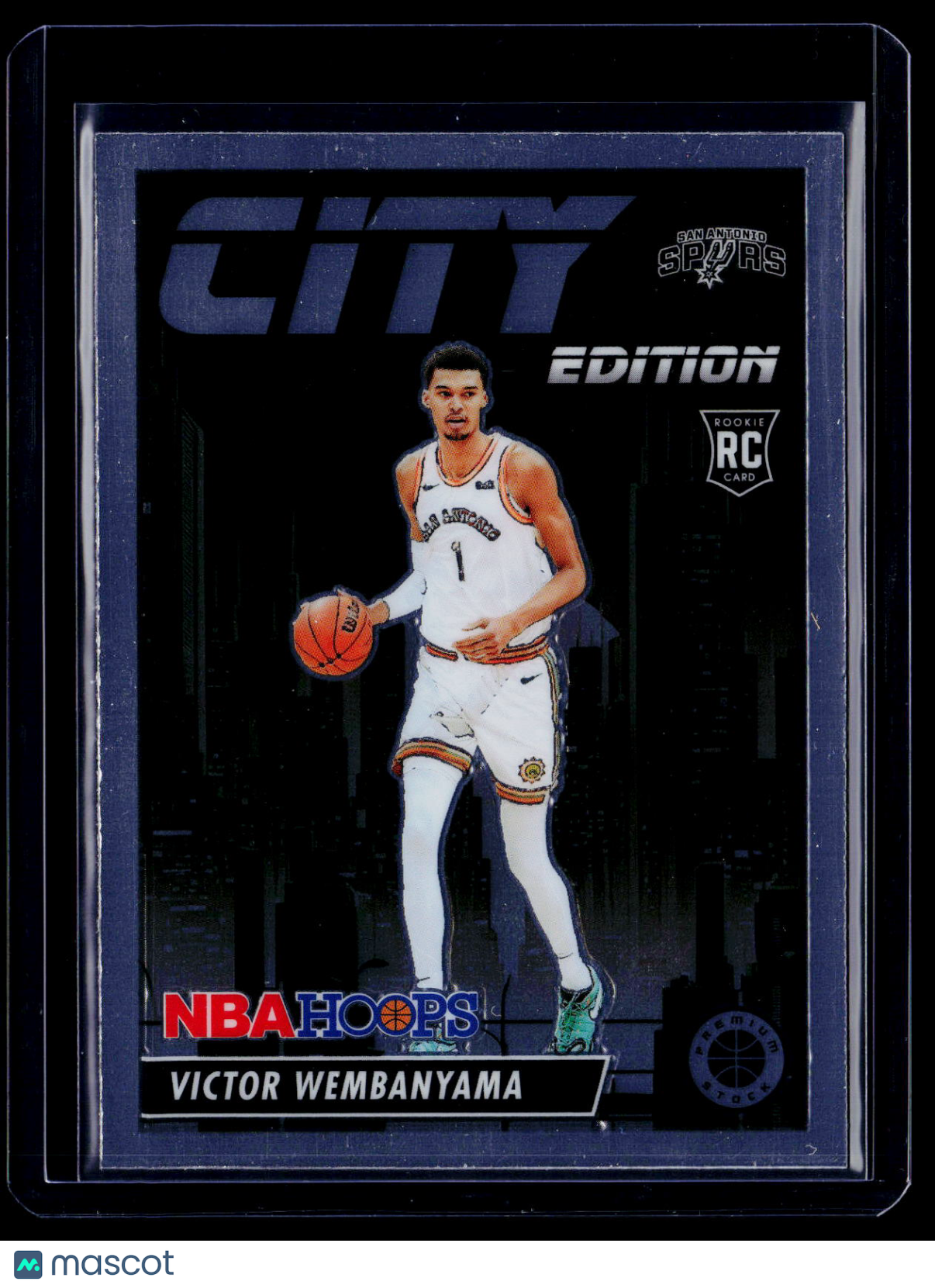 2023-24 NBA Hoops Premium Stock Victor Wembanyama Rookie City Edition RC