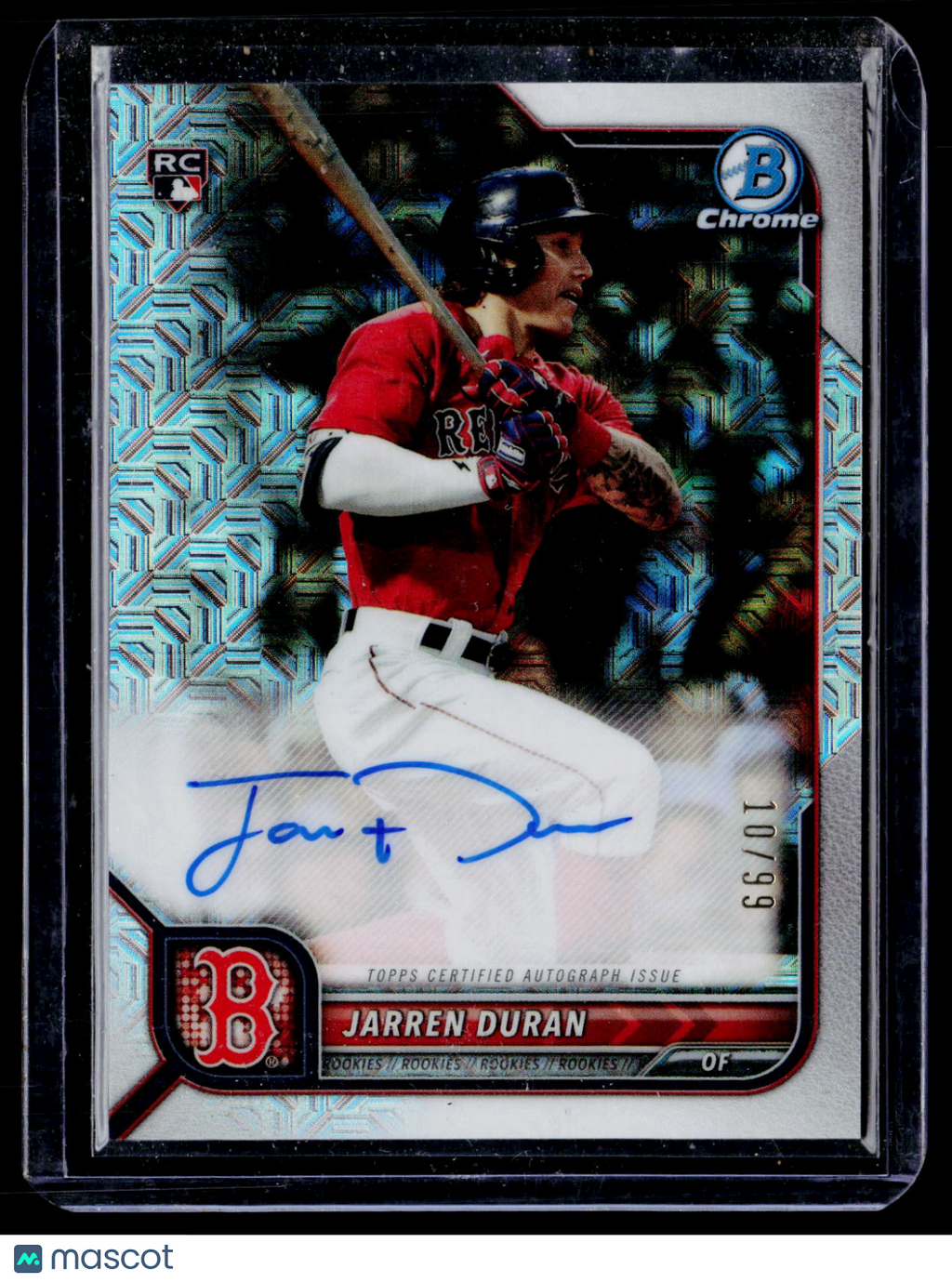2020 Bowman Jarren Duran Rookie Mojo Auto 10/99 RC