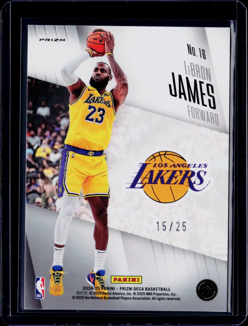 2024-25 Prizm Deca LeBron James Brilliance Mojo /25