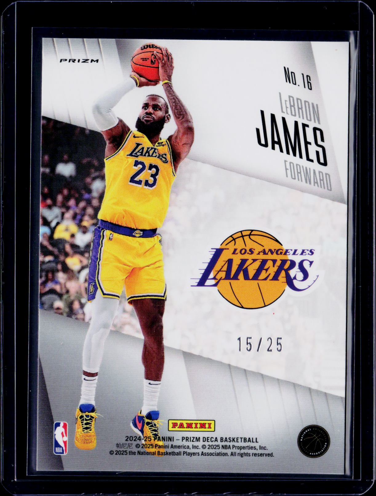 2024-25 Prizm Deca LeBron James Brilliance Mojo /25