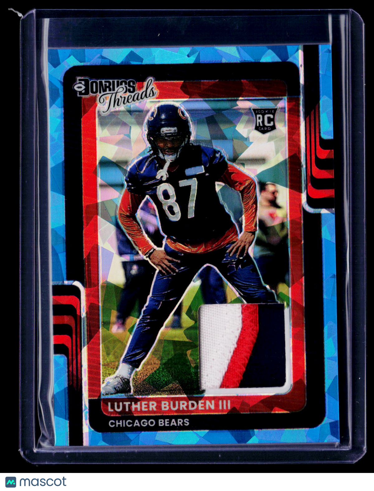 2025 Donruss Optic Luther Burden III Threads Blue Cracked Ice Patch 17/49 RC