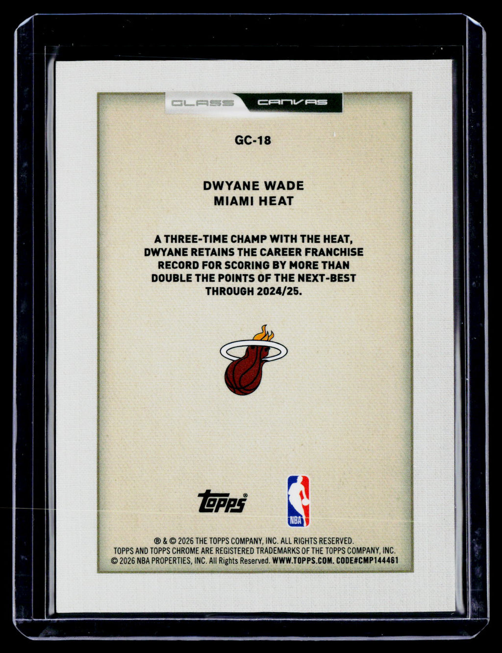 2025-26 Topps Chrome Update Dwyane Wade Glass Canvas Case Hit
