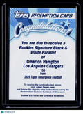 2025 Topps Resurgence Omarion Hampton Black & White Parallel Auto REDMPTION