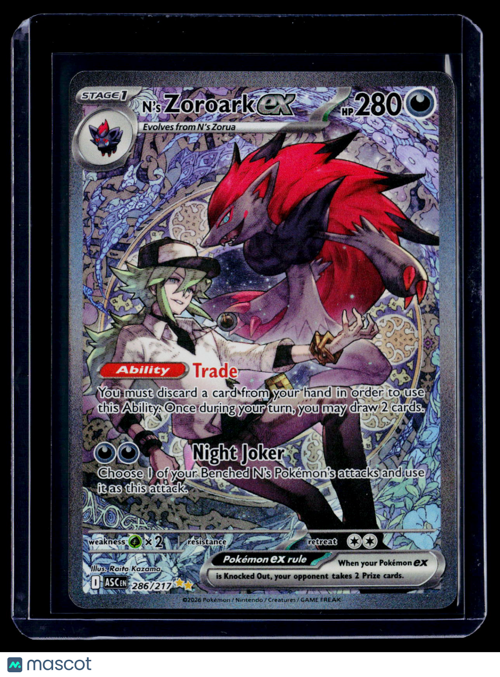 Pokemon N's Zoroark EX 286 217