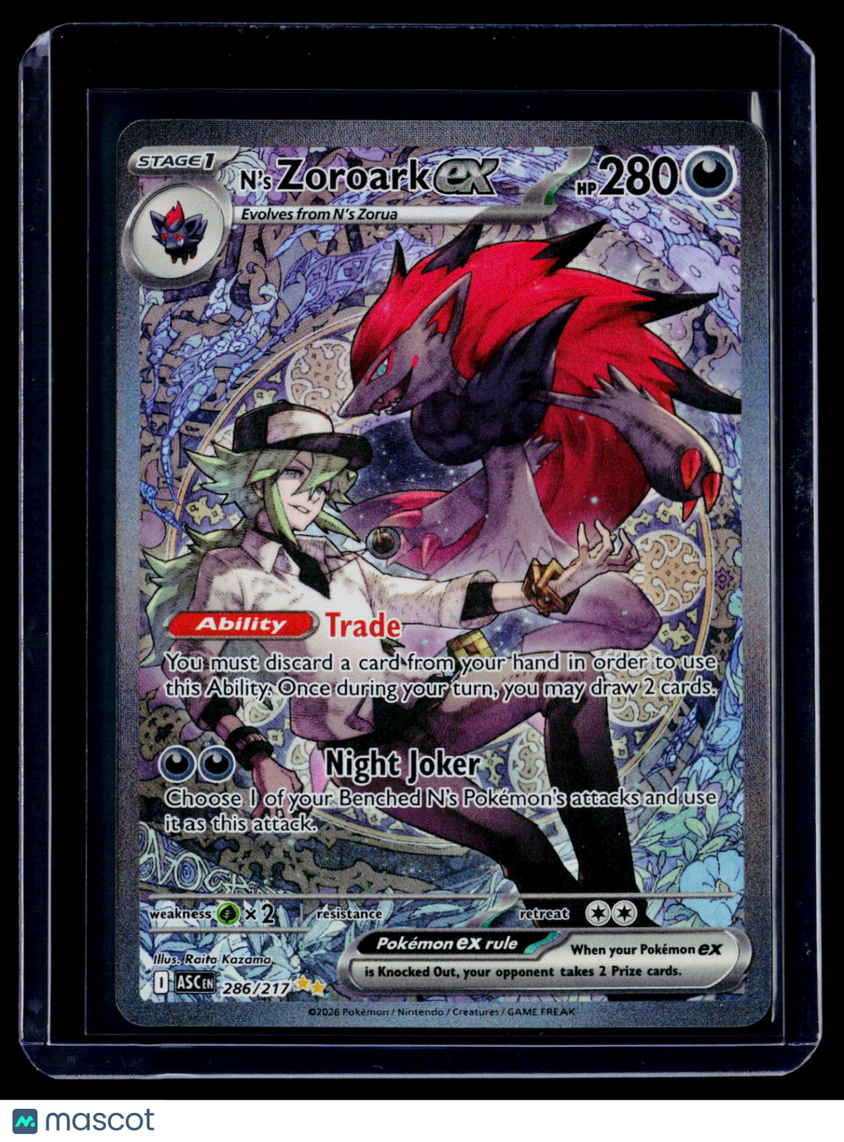 Pokemon N's Zoroark EX 286 217