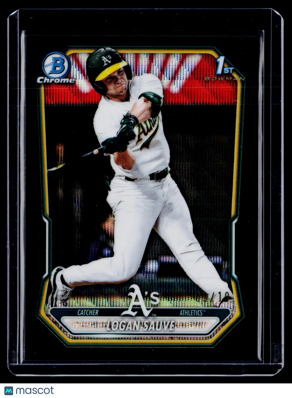 2026 Bowman Chrome Logan Sauve Black Wave Refractor 3/10