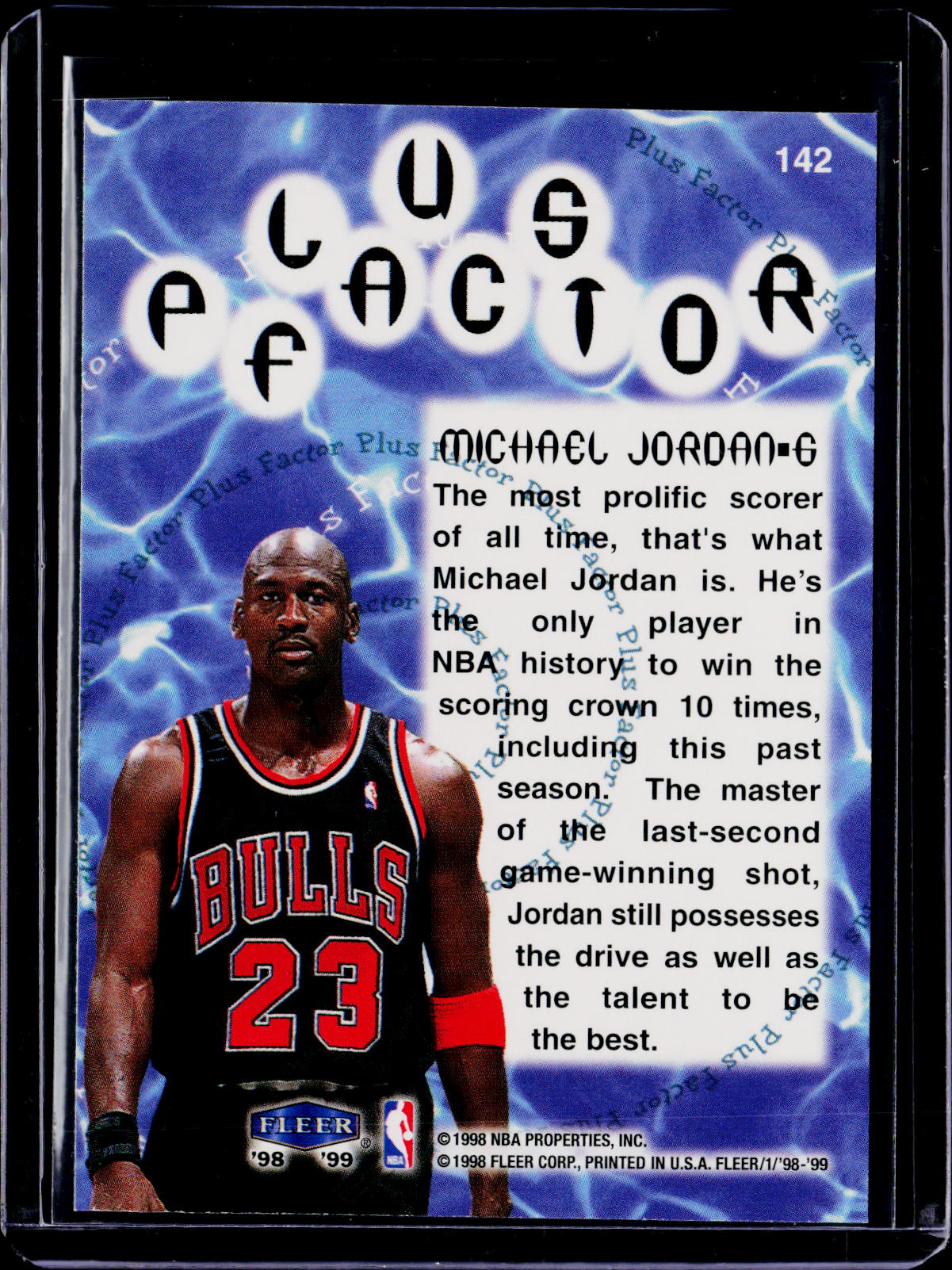 1998 Fleer Michael Jordan Plus Factor