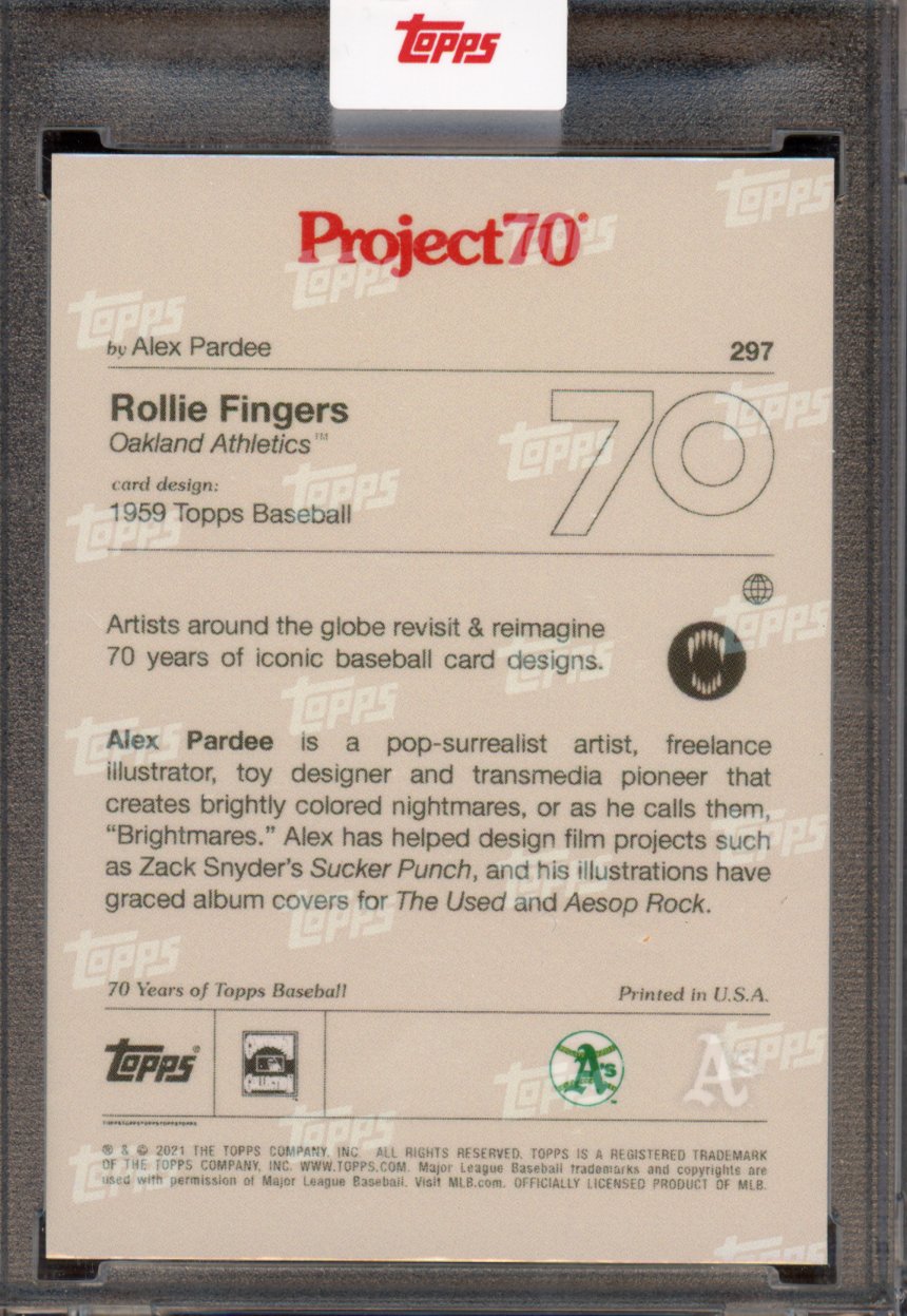 2021 Topps Project 70 Rollie Fingers Alex Pardee 297