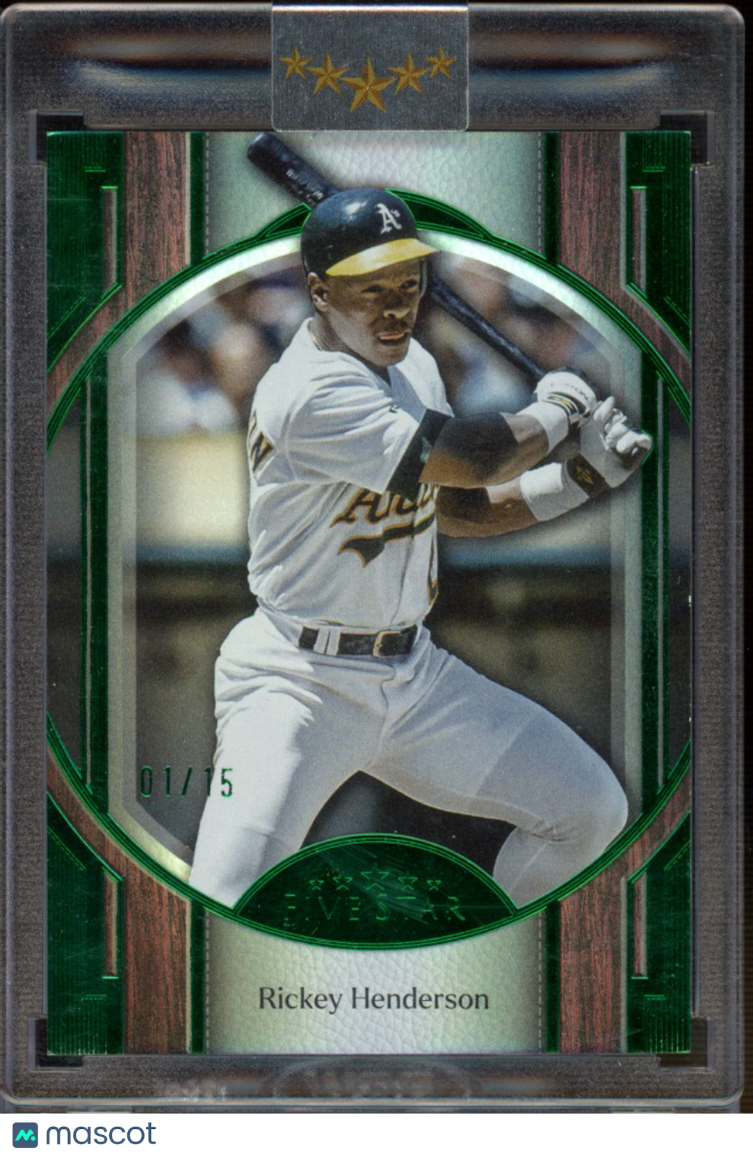 2025 Topps Five Star Rickey Henderson Emerald 1/15