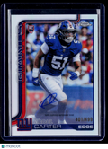 2025 Topps Chrome Abdul Carter Rookie Refractor Auto 401/499 RC
