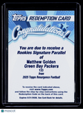 2025 Topps Resurgence Matthew Golden Rookie Signatures Parallel Auto REDEMPTION