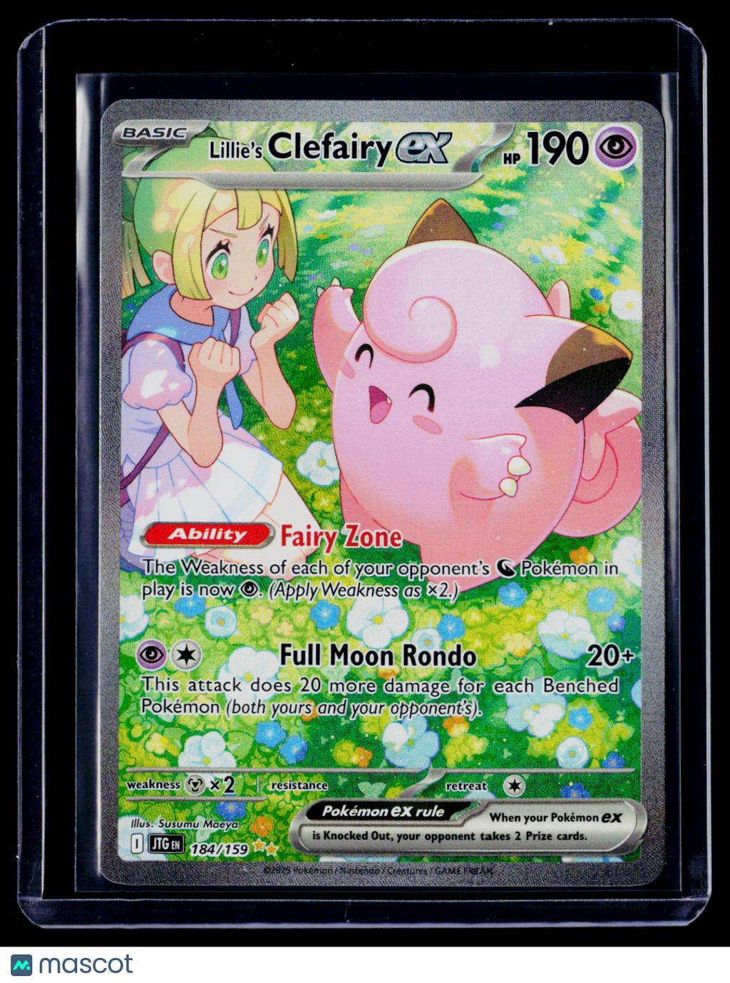 Pokemon Lillie's Clefairy EX 184 159