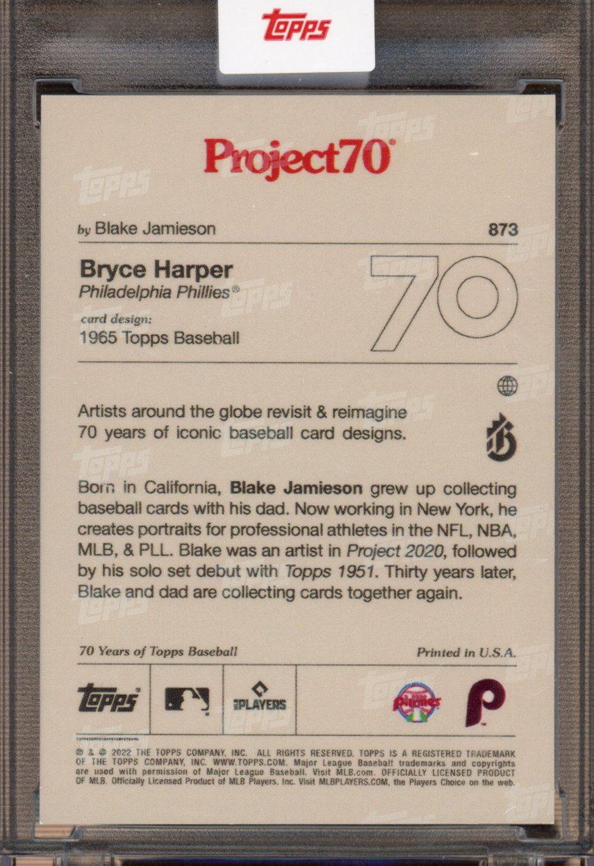 2021 Topps Project 70 Bryce Harper Blake Jamieson 873