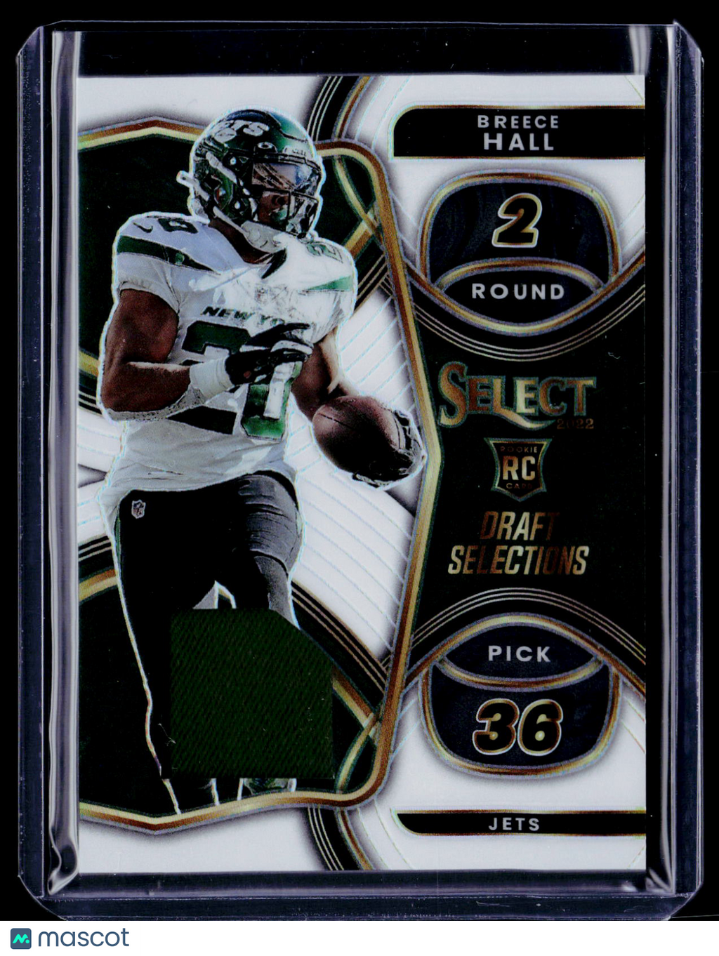 2022 Select Breece Hall Rookie White Patch 74/75 RC