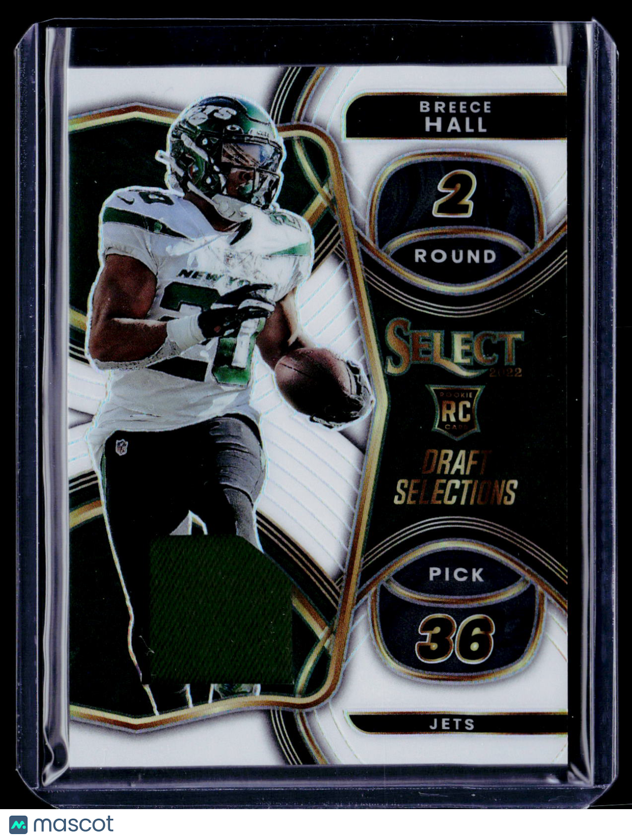 2022 Select Breece Hall Rookie White Patch 74/75 RC