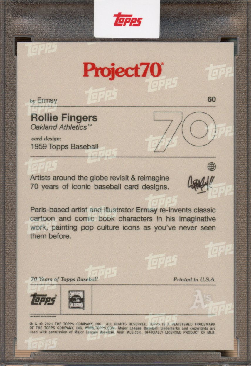 2021 Topps Project 70 Rollie Fingers Ermsy 60