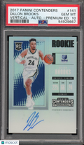 2017 Contenders Dillon Brooks Vertical Premium Edition Rookie Auto PSA 10 RC