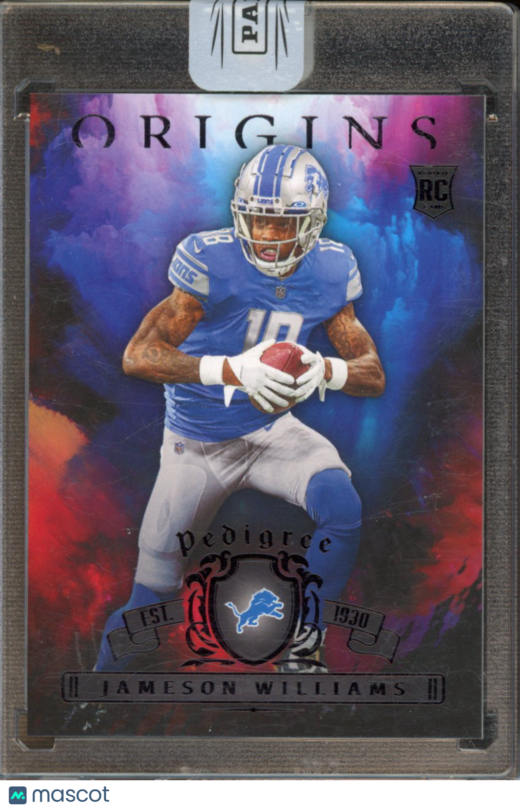 2022 Origins Jameson Williams Rookie Pedigree Case Hit RC