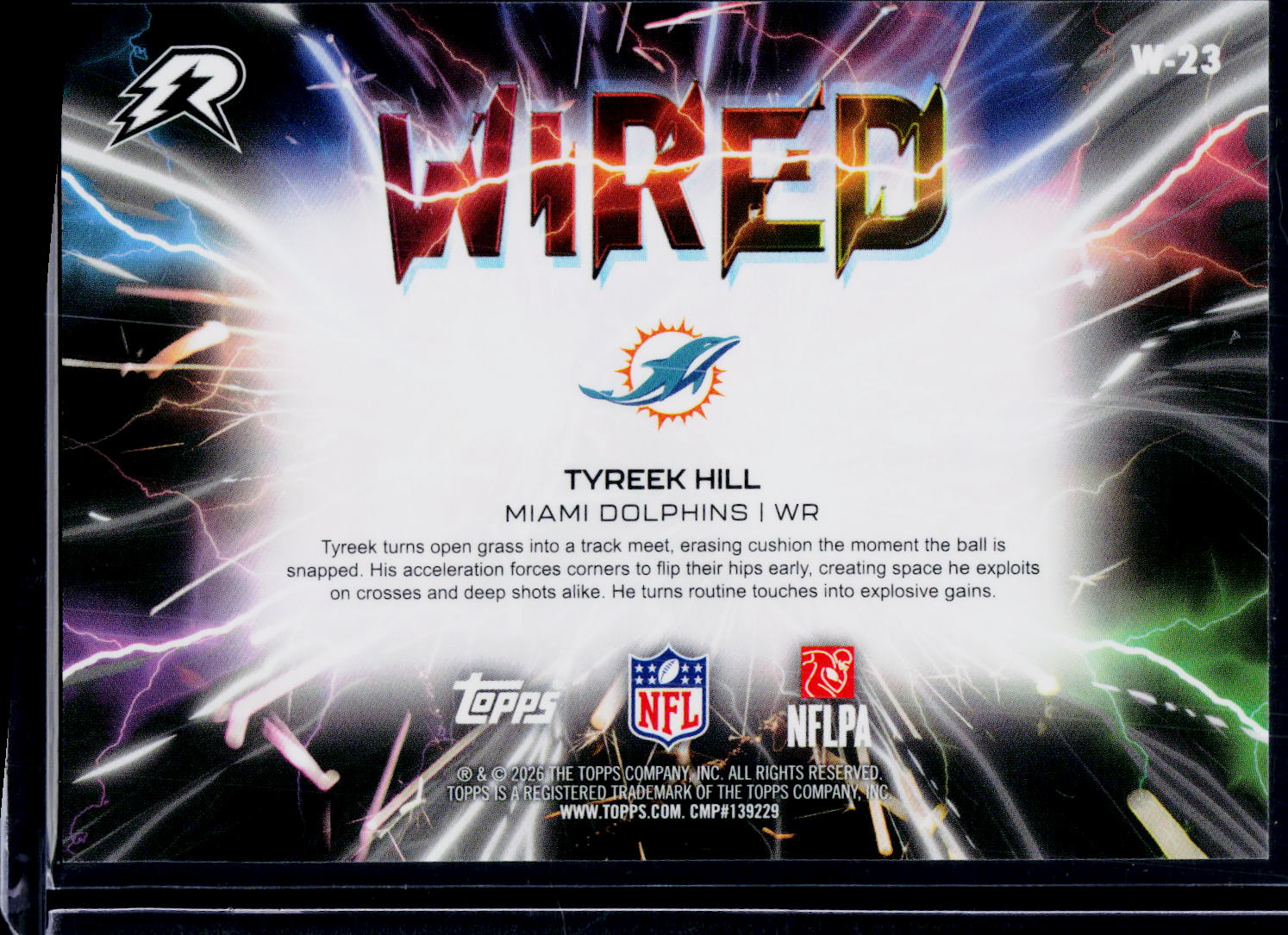 2025 Topps Resurgence Tyreek Hill Wired Case Hit