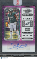 2022 Contenders Optic Jordan Davis Purple Pulsar Auto 10/21 RC