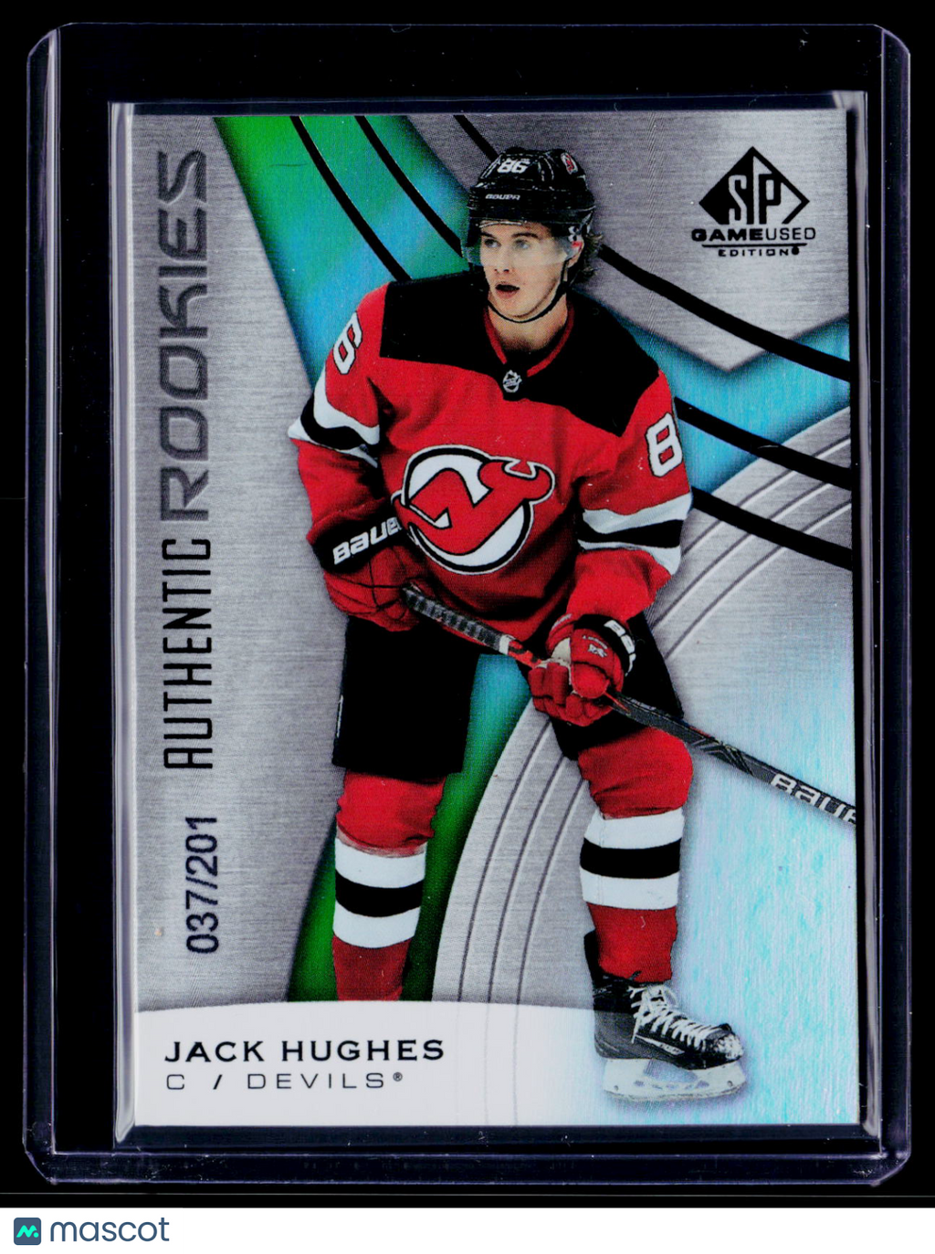 2019-20 SP Game Used Jack Hughes Authentic Rookies 37/201 RC