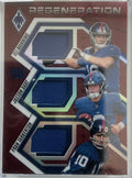 2025 Panini Regeneration Eli Manning, Jaxson Dart, Fran Tarkenton Phoenix Triple Patch 43/249