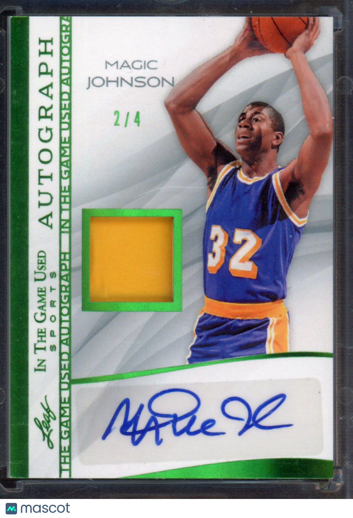 2025 Leaf In The Game Used Magic Johnson Patch Auto 2/4