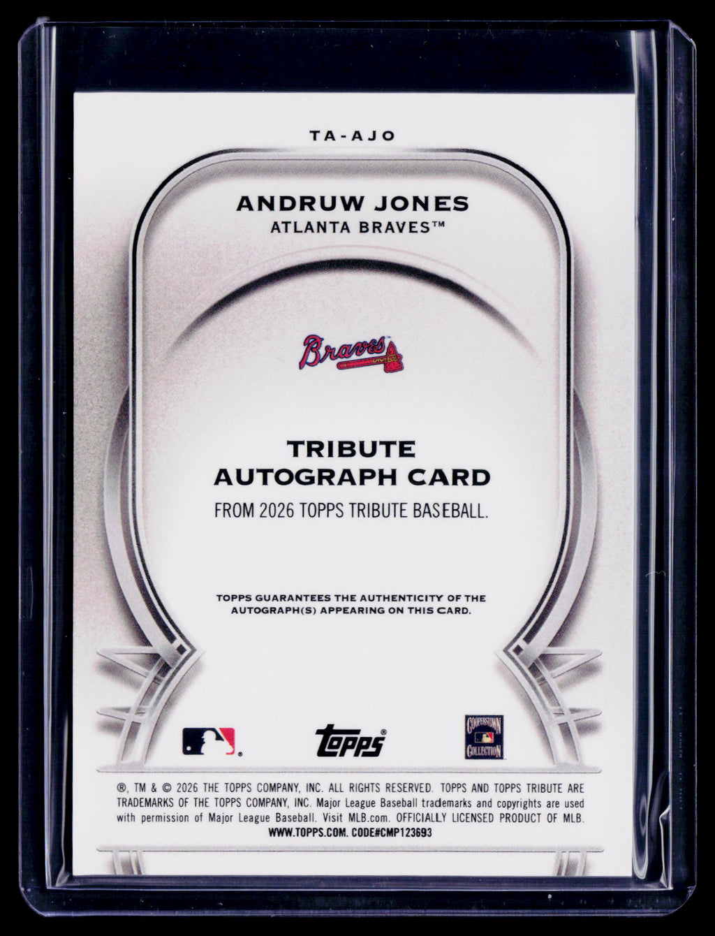 2026 Topps Tribute Andruw Jones Gold Auto 8/50