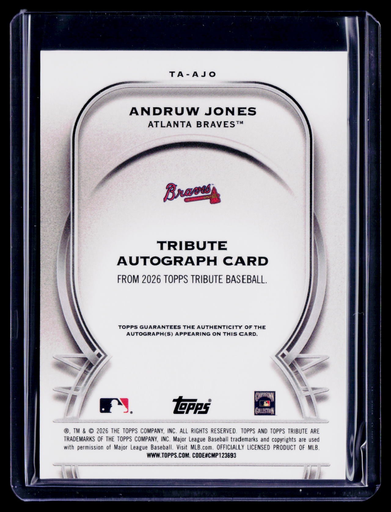 2026 Topps Tribute Andruw Jones Gold Auto 8/50