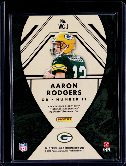 2018 Gold Standard Aaron Rodgers White Gold Patch 117/25