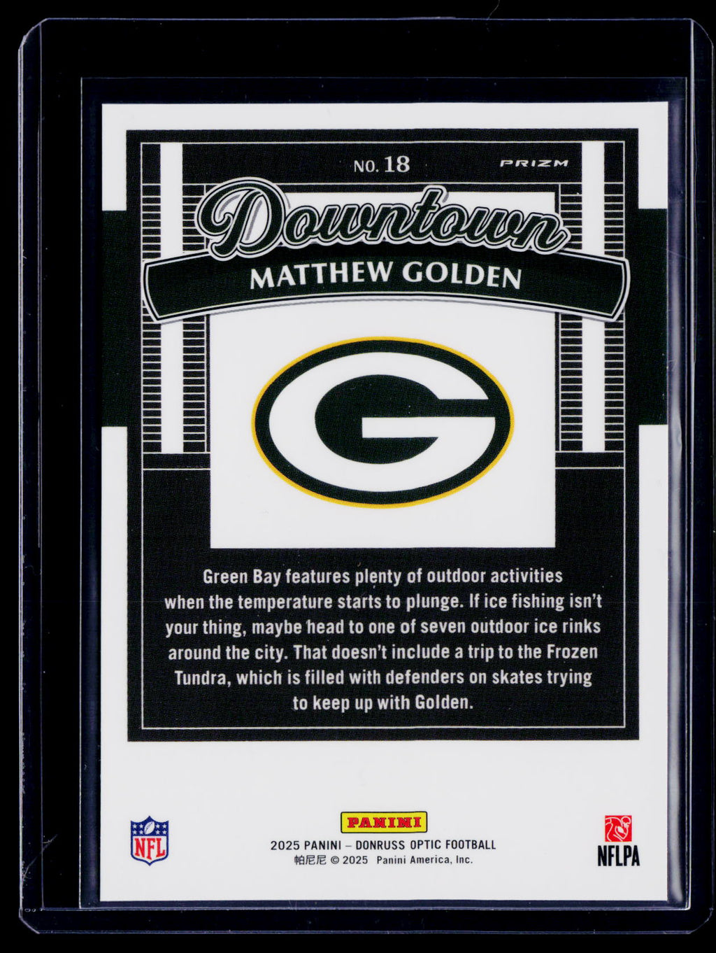 2025 Donruss Optic Matthew Golden Rookie Downtown