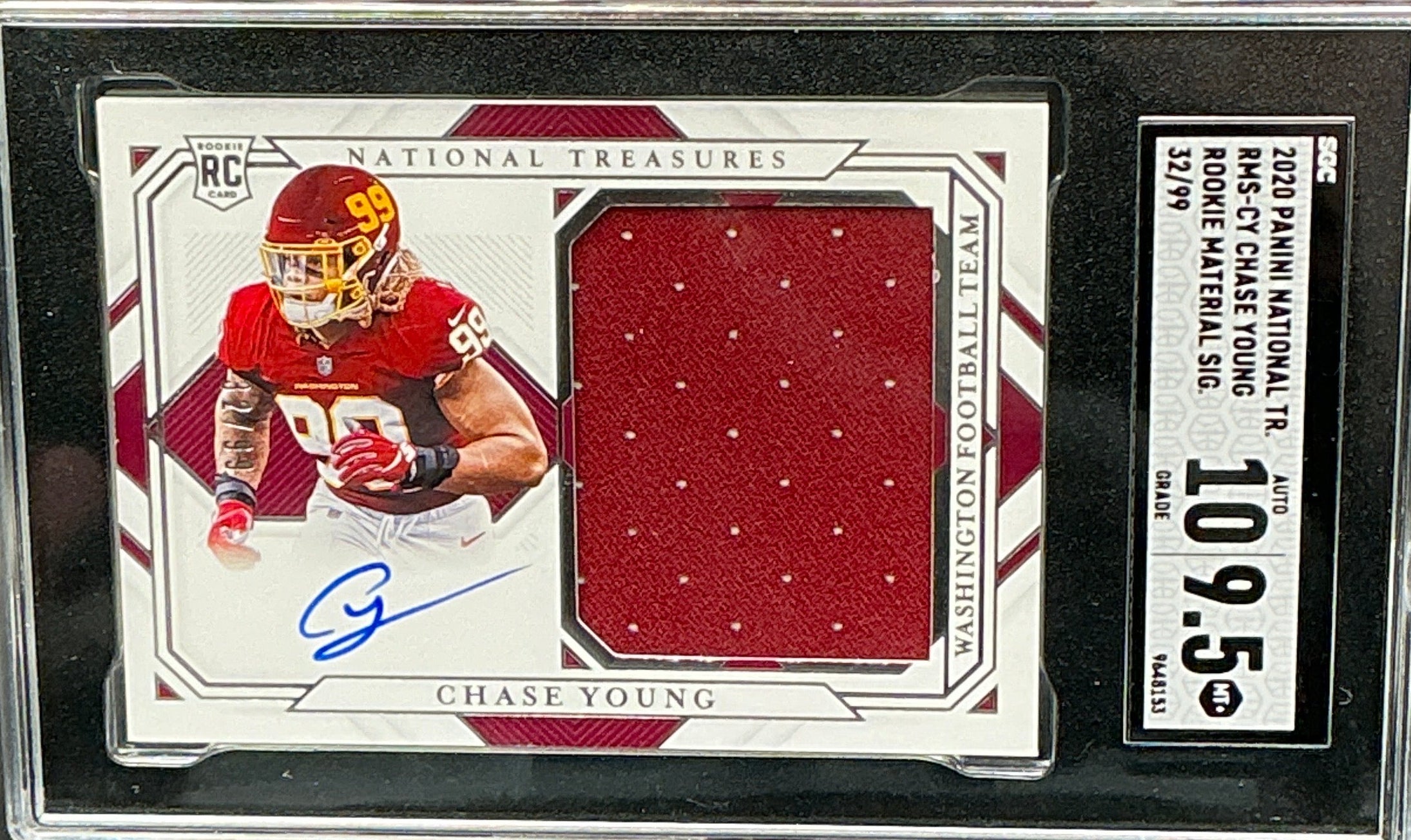 2020 National Treasure Chase Young Rookie Material Auto 32/99