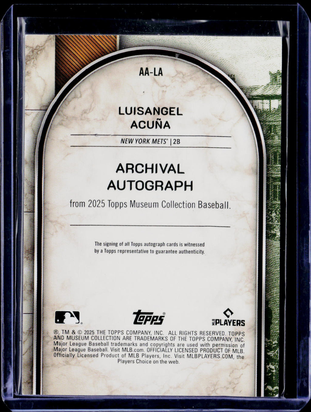 2025 Topps Museum Collection Luisangel Acuna Rookie Archival Auto 14/15 RC