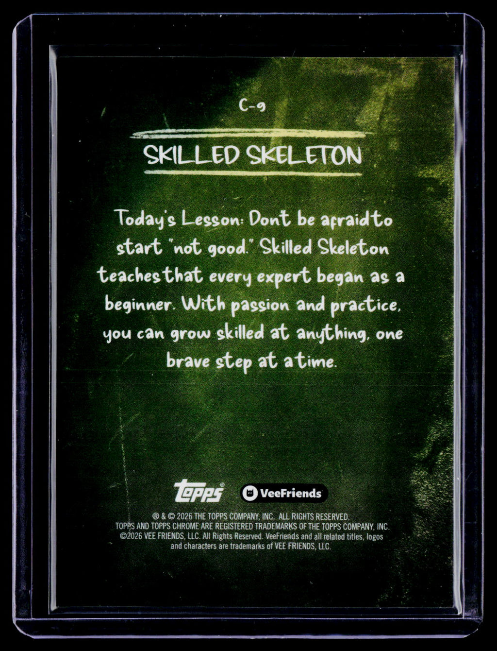 2026 Topps Chrome VeeFriends Skilled Skeleton Chalkboard Gold Refractor 39/50