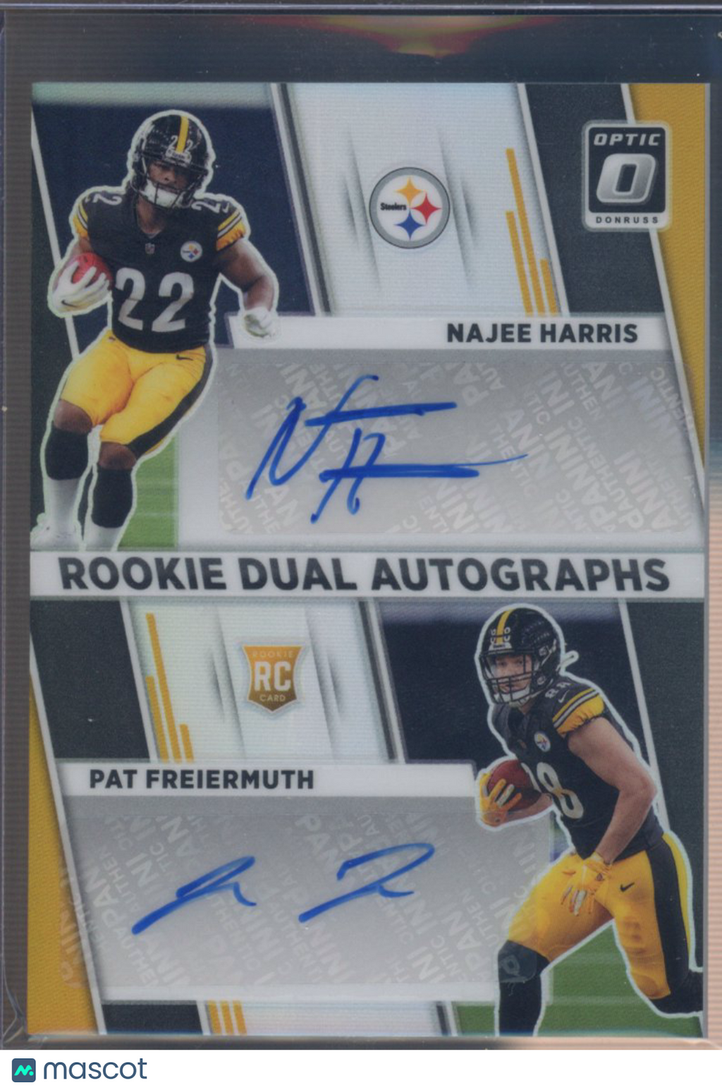 2021 Donruss Optic Najee Harris Pat Freiermuth Dual Auto 21/25 RC