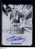 2024 Leaf Press Pass Premium Football Bo Jackson Triple Threat Autu Printing Plate 1/1