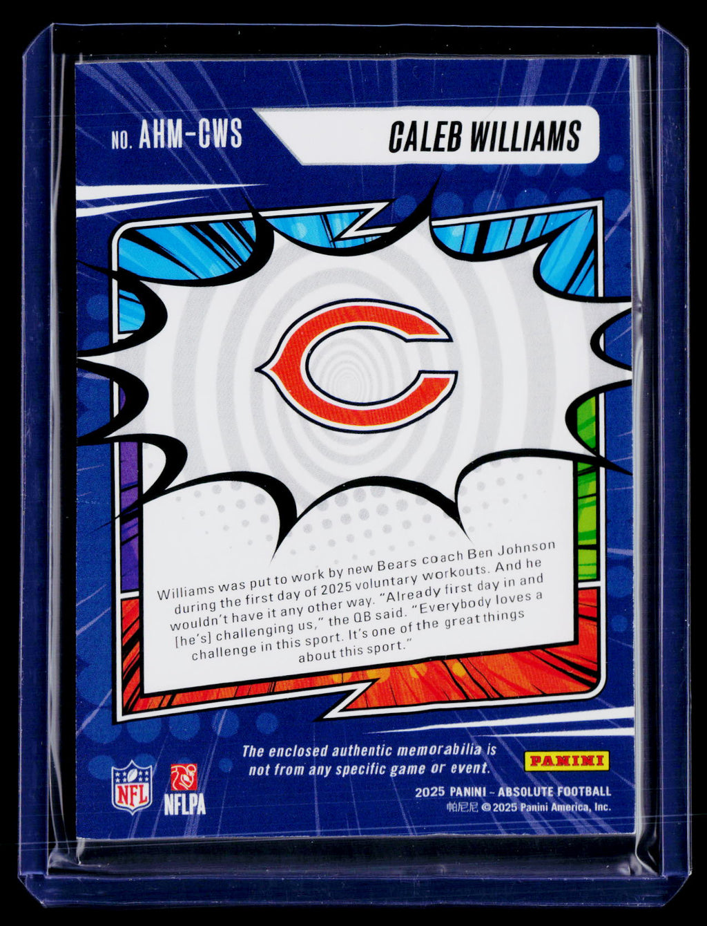 2025 Absolute Caleb Williams Heroes Patch 27/115
