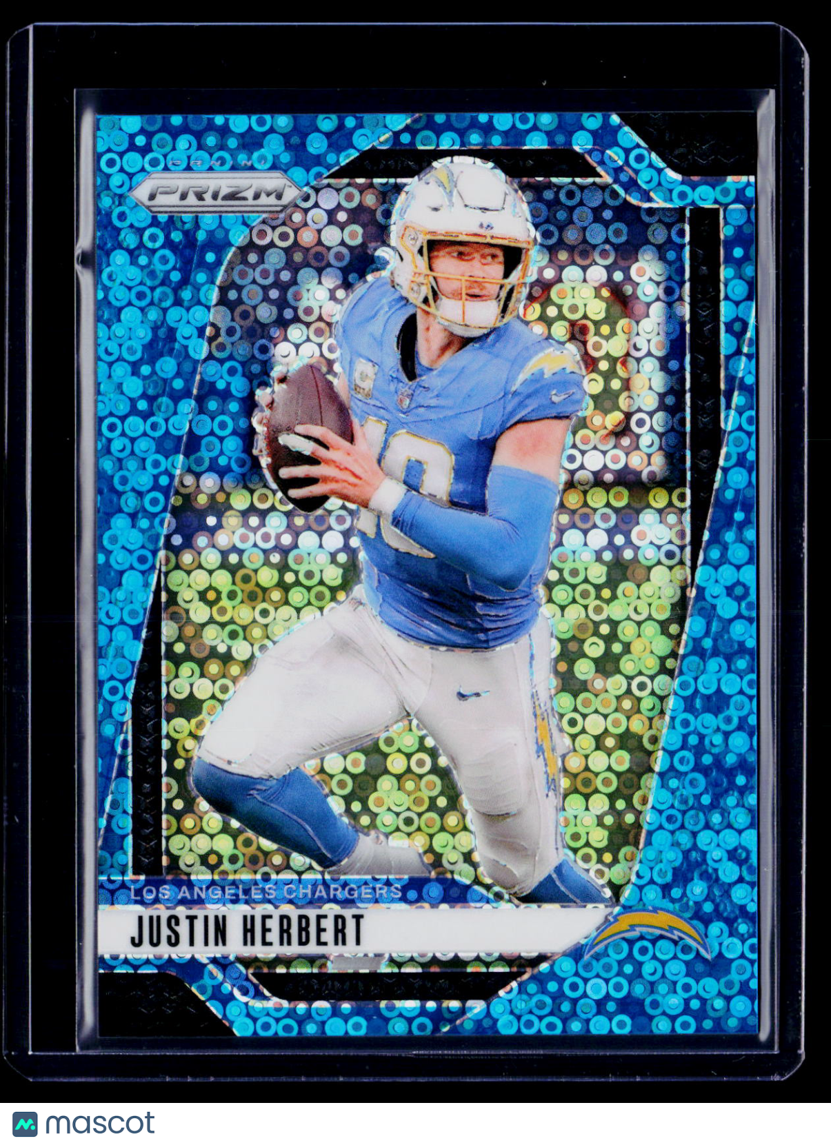 2024 Prizm Justin Herbert Neon Blue No Huddle 98/99