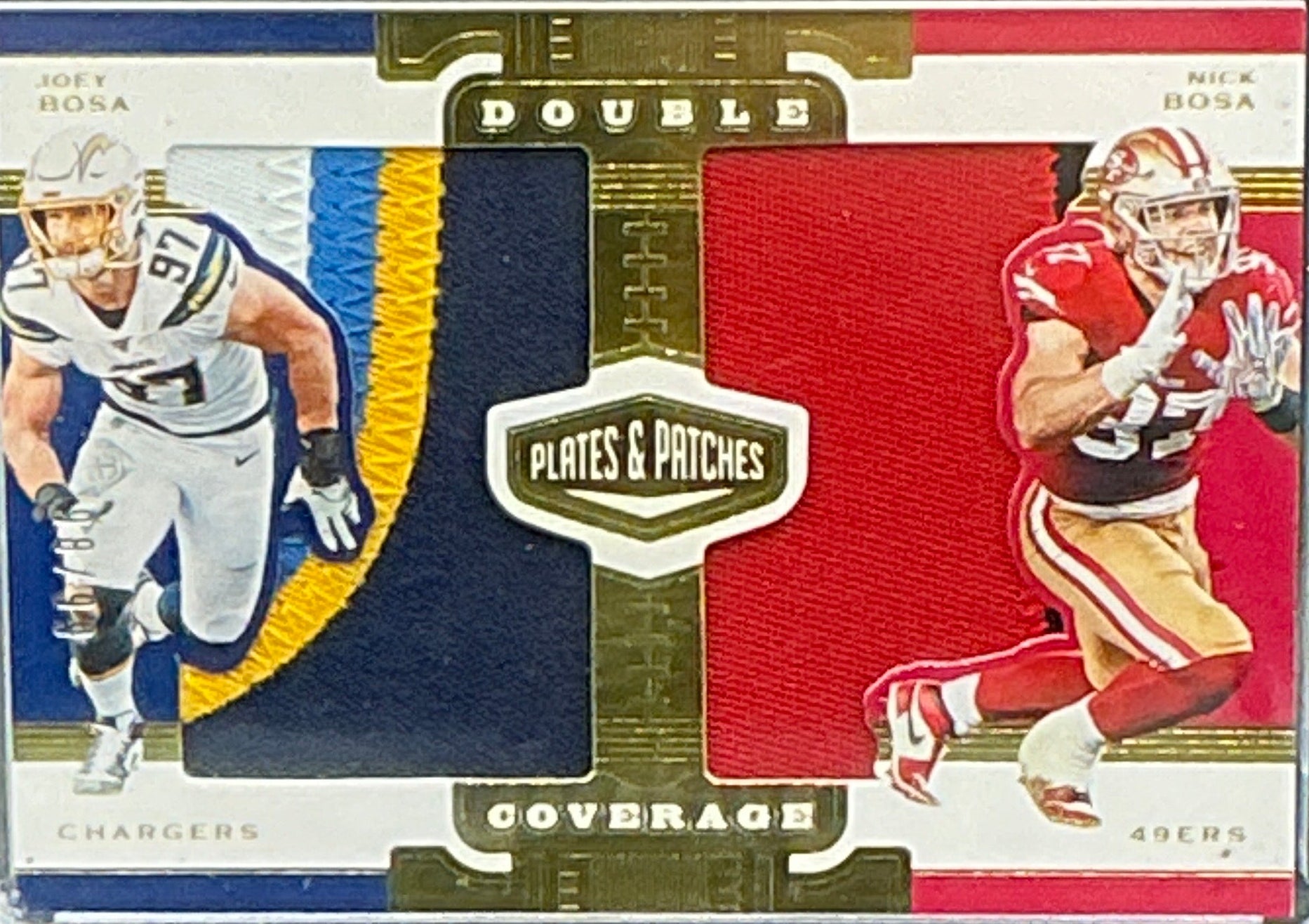 2019 Plates & Patches Joey Bosa, Nick Bosa Game Worn Patch 98/99