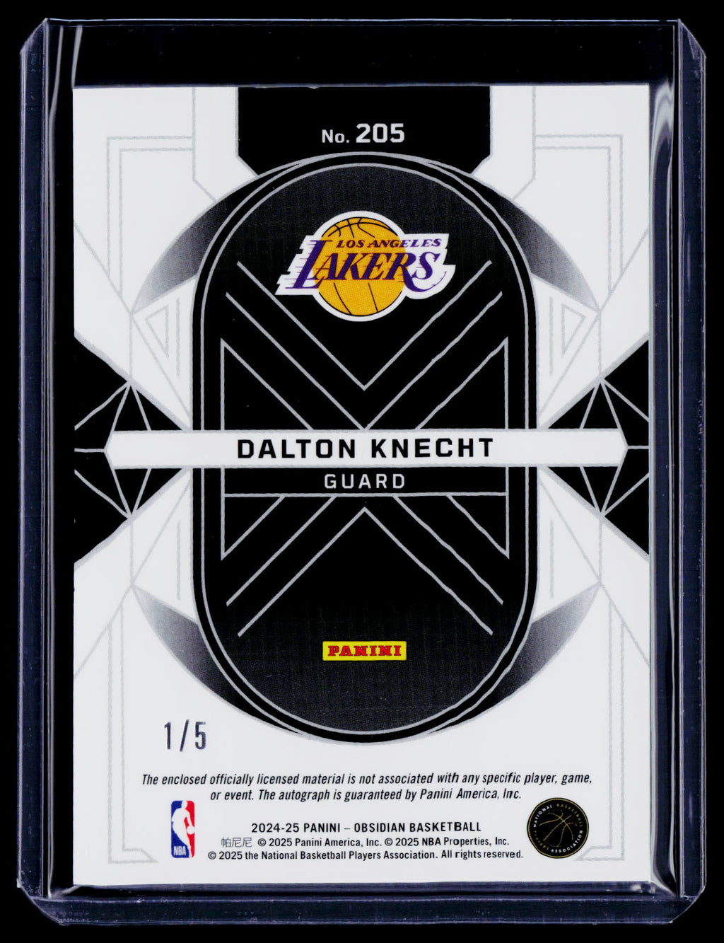 2024-25 Obsidian Dalton Knecht Deep Sea Mojo RPA 1/5 RC