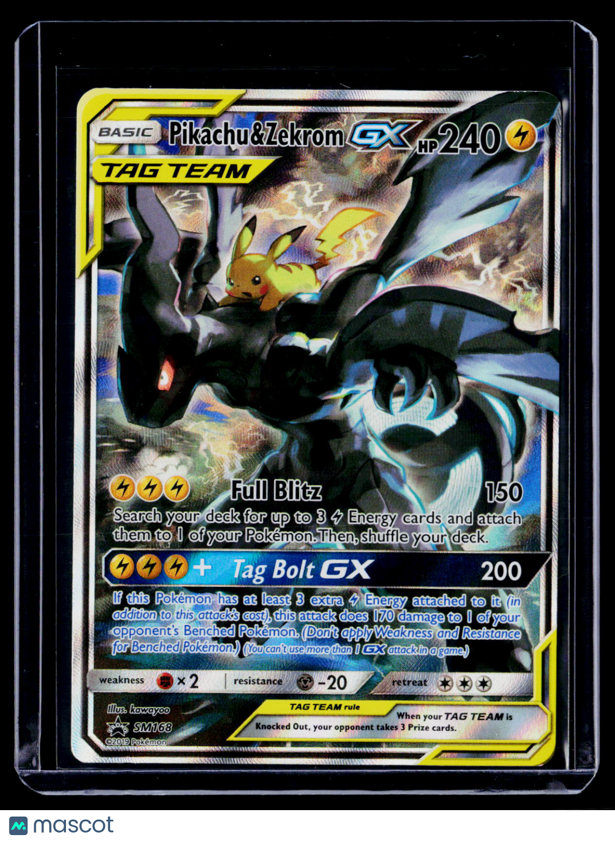 Pokemon Pikachu & Zekrom GX SM168 Promo