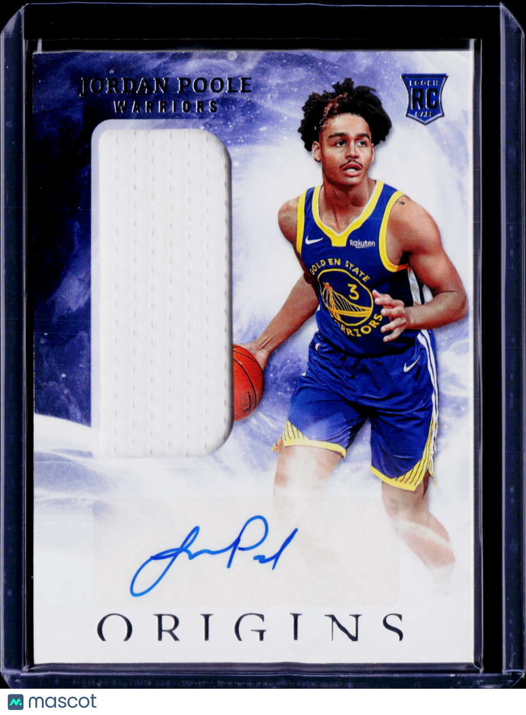 2019-2020 Origins Jordan Poole Rookie Patch Auto