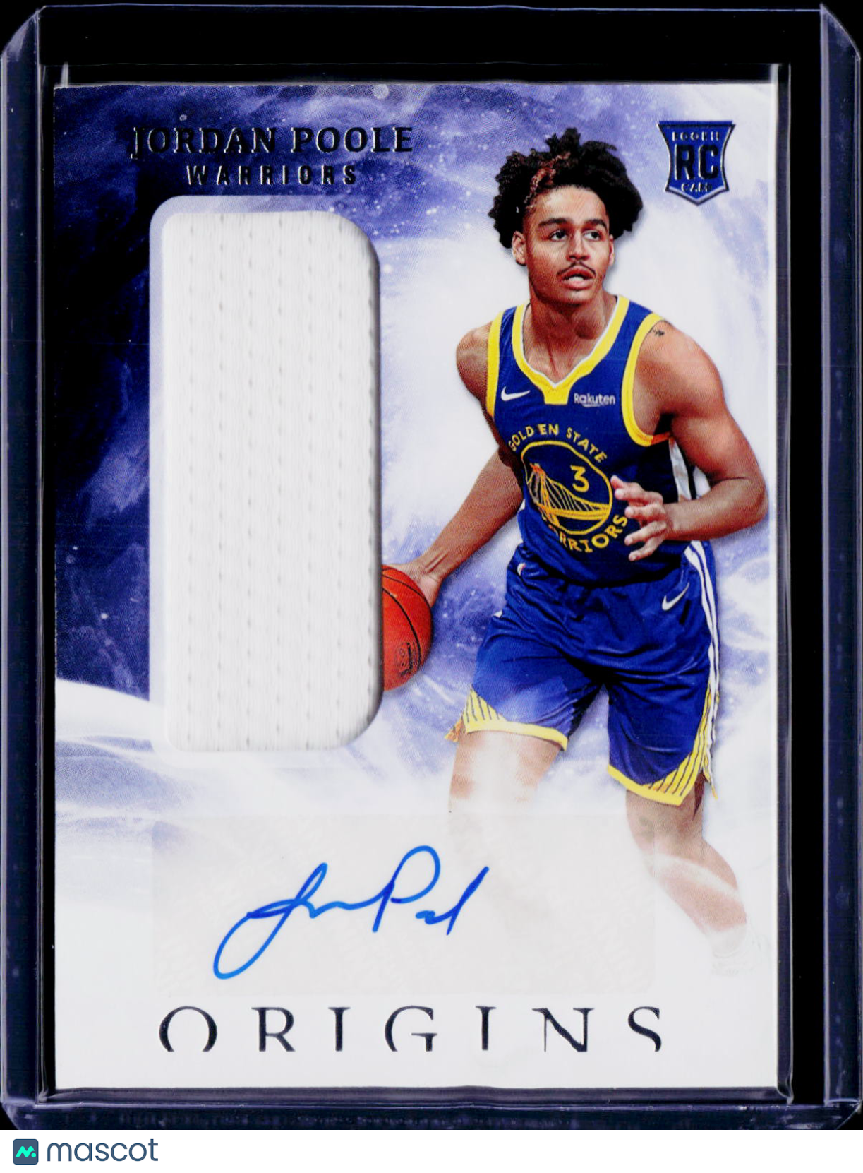 2019-2020 Origins Jordan Poole Rookie Patch Auto
