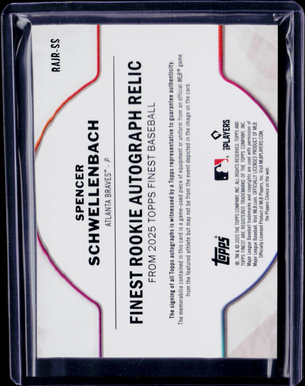 2025 Finest Spencer Schwellenbach Jersey Auto 188/299 RC
