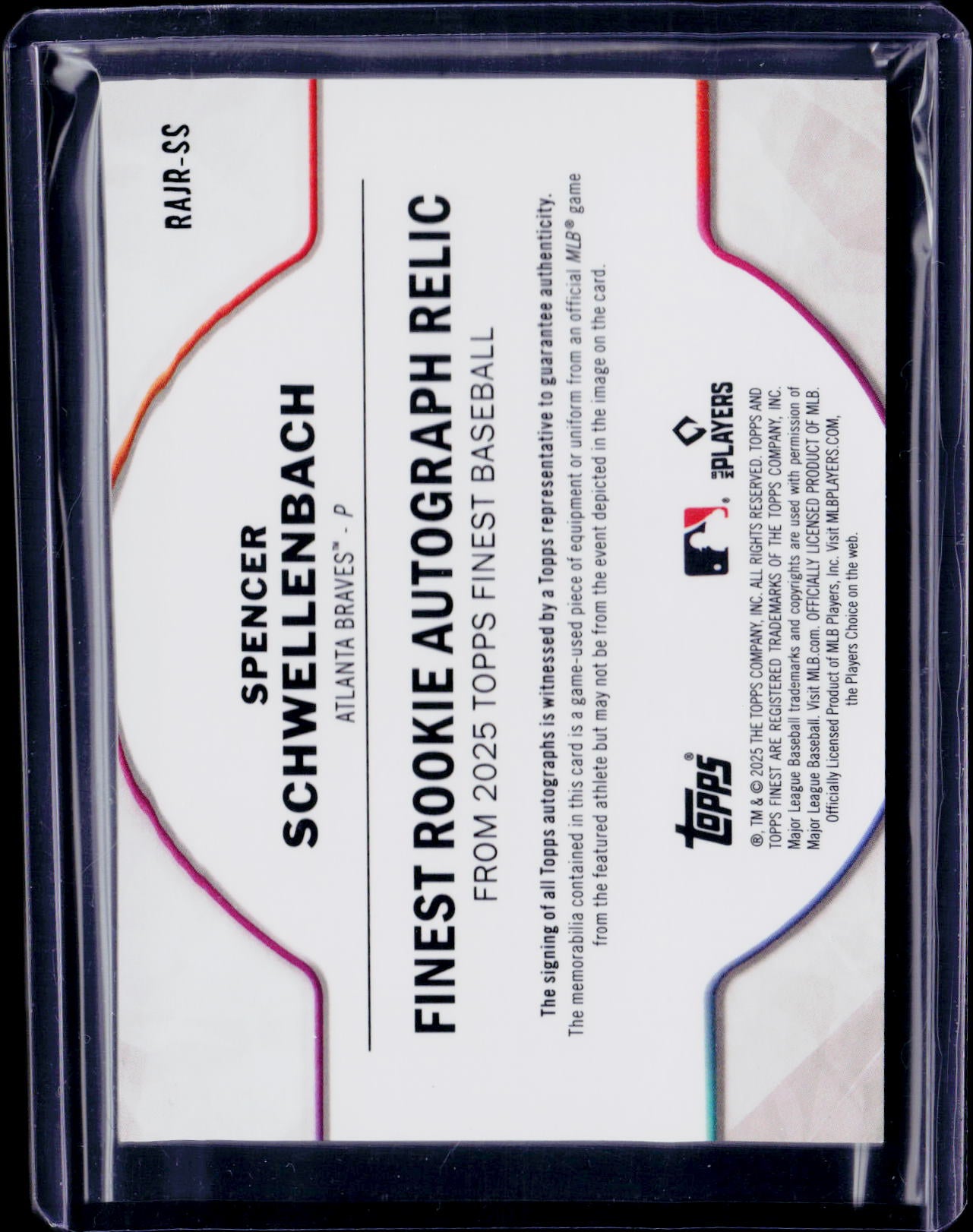 2025 Finest Spencer Schwellenbach Jersey Auto 188/299 RC